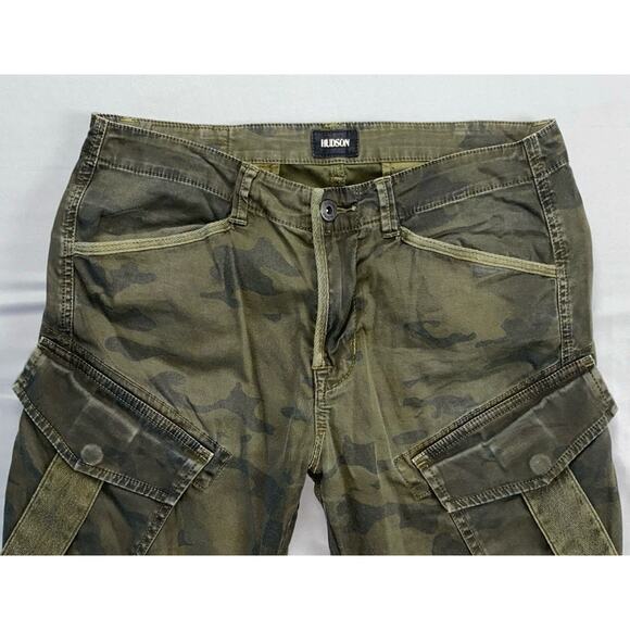 Hudson Flynn Skinny Cargo Stretch Jeans. Perfectly Faded Camo. Tag 30, 32X29. - Picture 6 of 9